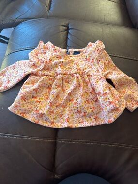 Old Navy Baby Floral Long-Sleeve Top - Pink & Yellow